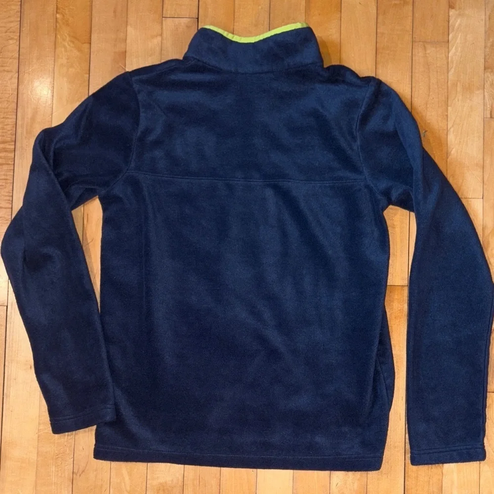 Columbia Kids Dark Blue Fleece with Neon Green Trim